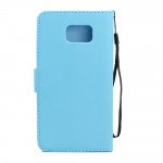 Wholesale Samsung Galaxy Note 5 Folio Flip Leather Wallet Case with Strap (Blue)